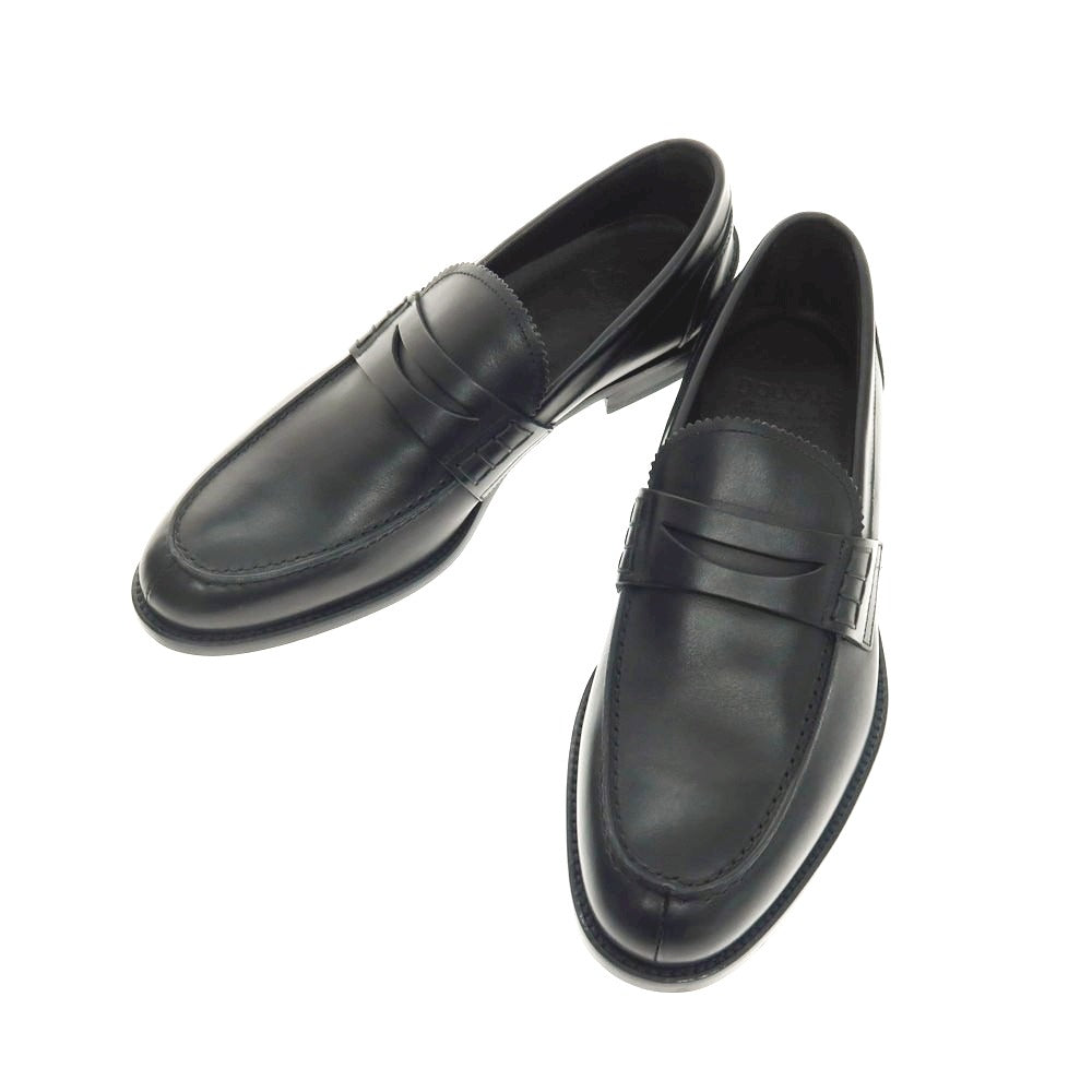 【中古】【未使用】デュカルス DOUCALS コインローファー ブラック【 40 】【 状態ランクS 】【 メンズ 】