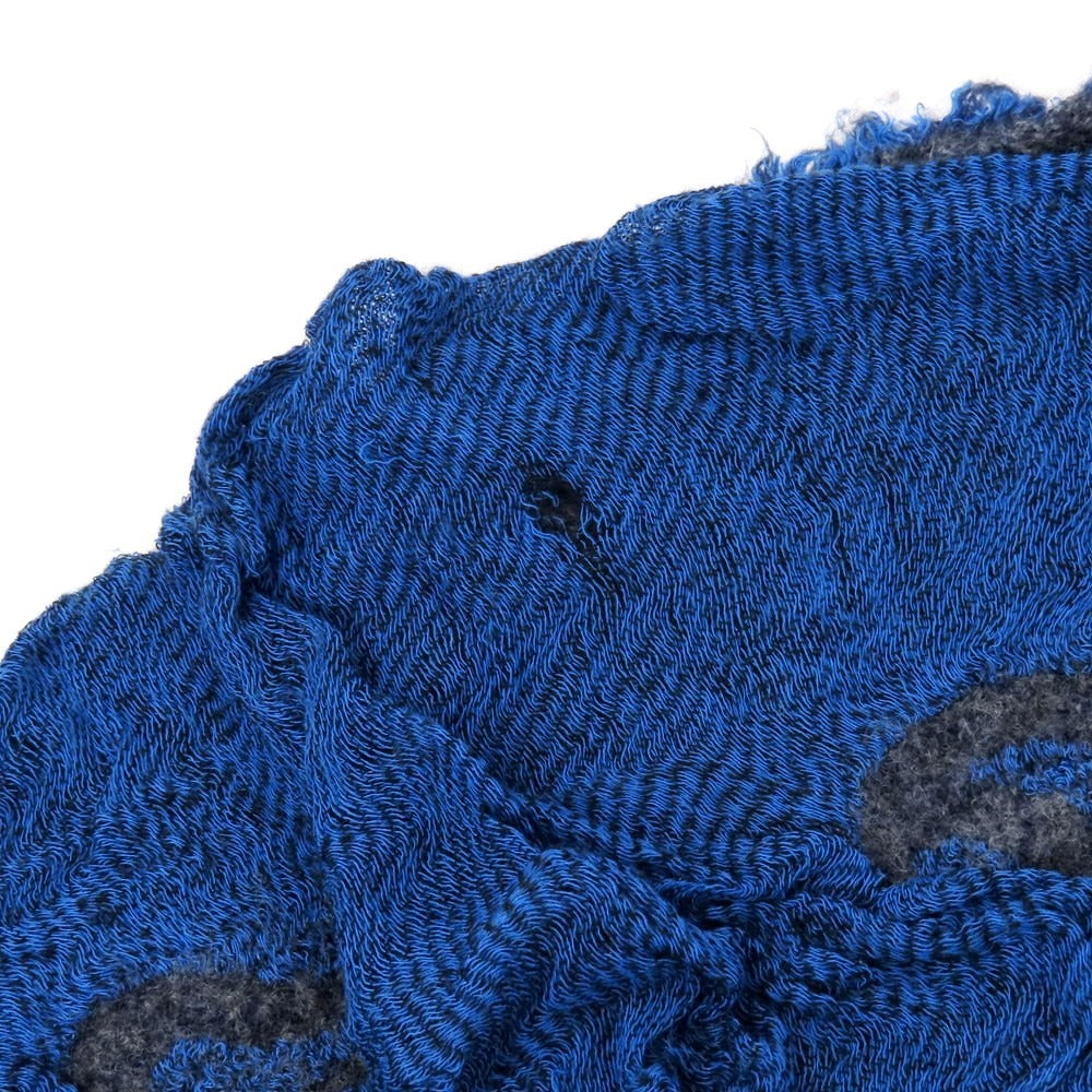 【中古】ロダ RODA レーヨンウール ストール ダークグレーxブルー【 状態ランクC 】【 メンズ 】