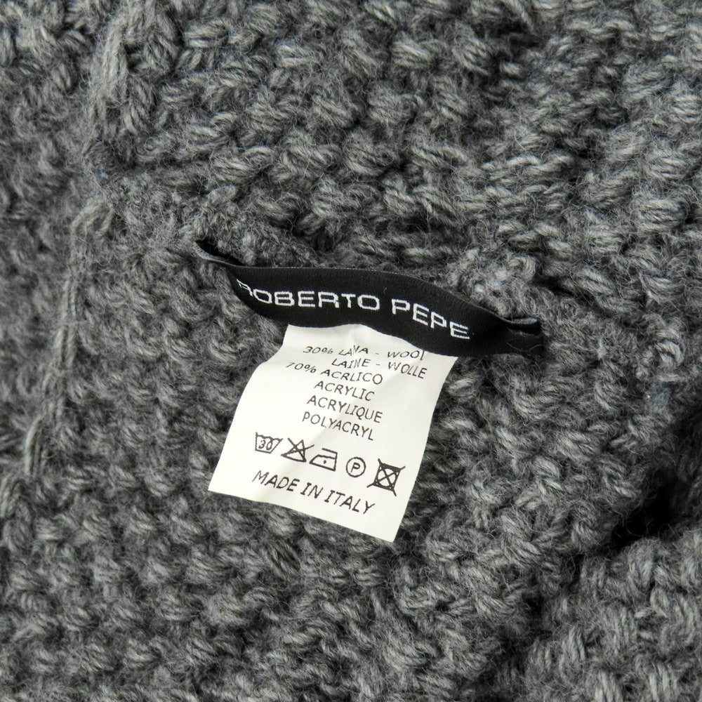 【中古】ロベルトペペ ROBERTO PEPE アクリルウール スヌード グレー【 状態ランクB 】【 メンズ 】