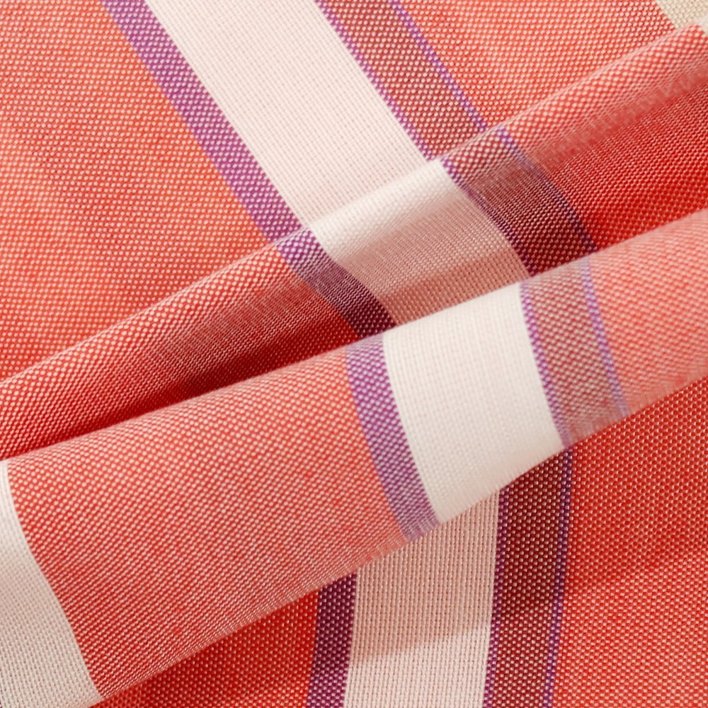 【中古】フランコバッシ FRANCO BASSI シルクコットン ストライプ ポケットチーフ ライトレッド【 状態ランクB 】【 メンズ 】