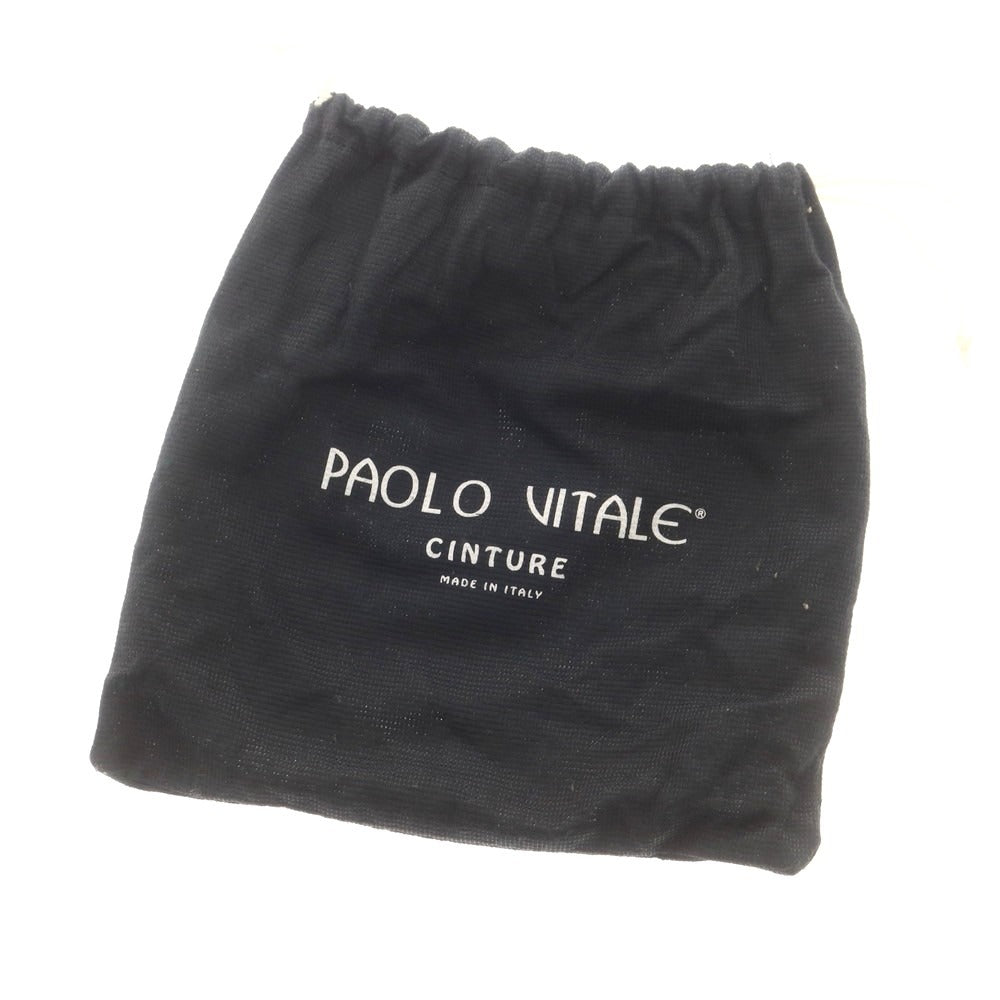 【中古】パオロ ヴィターレ PAOLO VITALE レザー ベルト ブラウン【 100/115 】【 状態ランクB 】【 メンズ 】