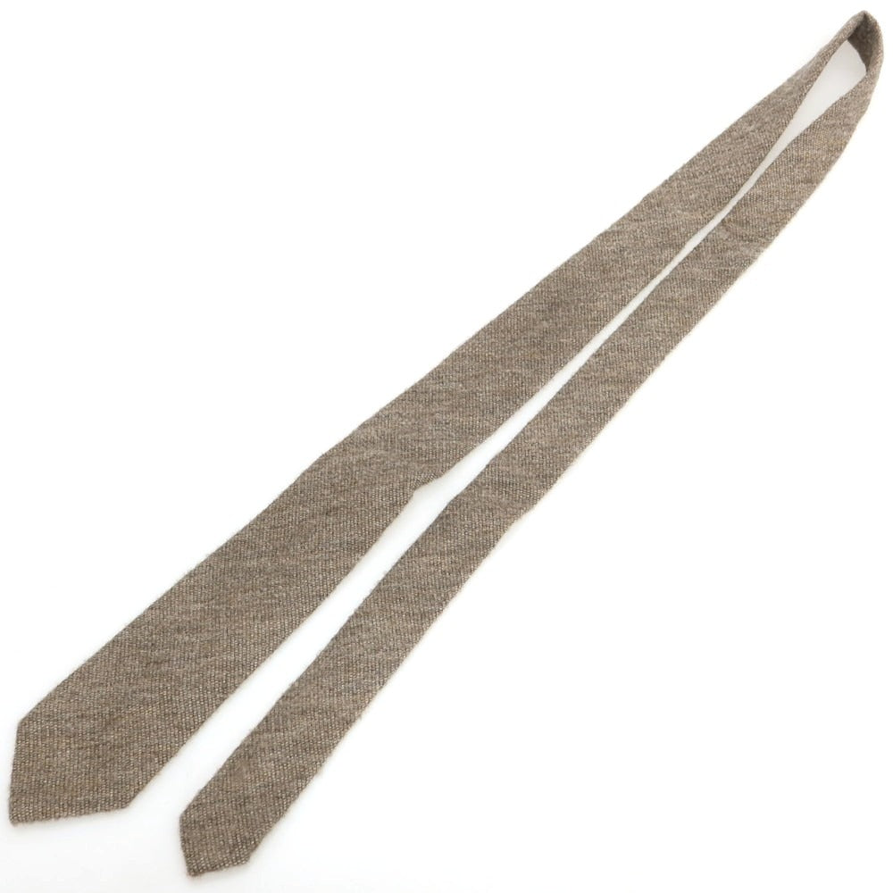 【中古】ガリエニ GALLIENI ウールシルク 無地ネクタイ アッシュブラウン系【 状態ランクB 】【 メンズ 】