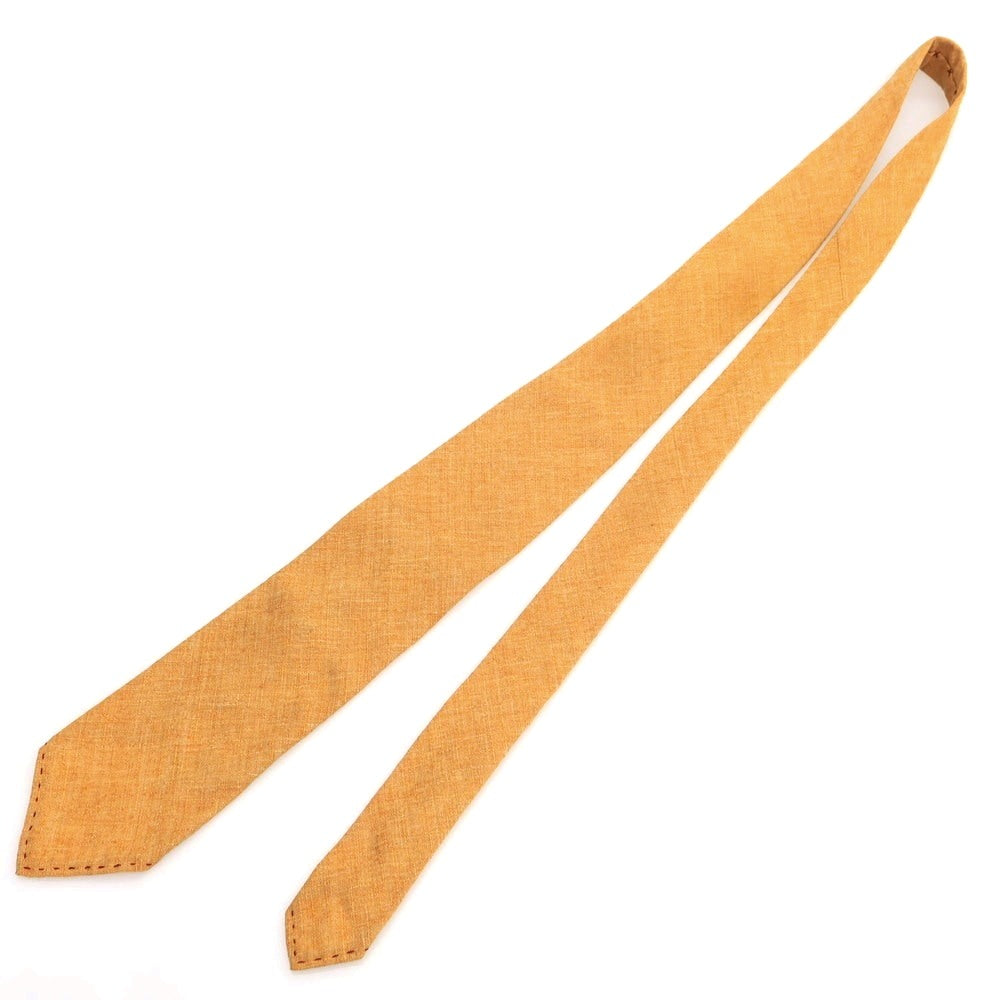 【中古】マクミラン MACMILLAN リネン系 無地ネクタイ オレンジ【 状態ランクB 】【 メンズ 】