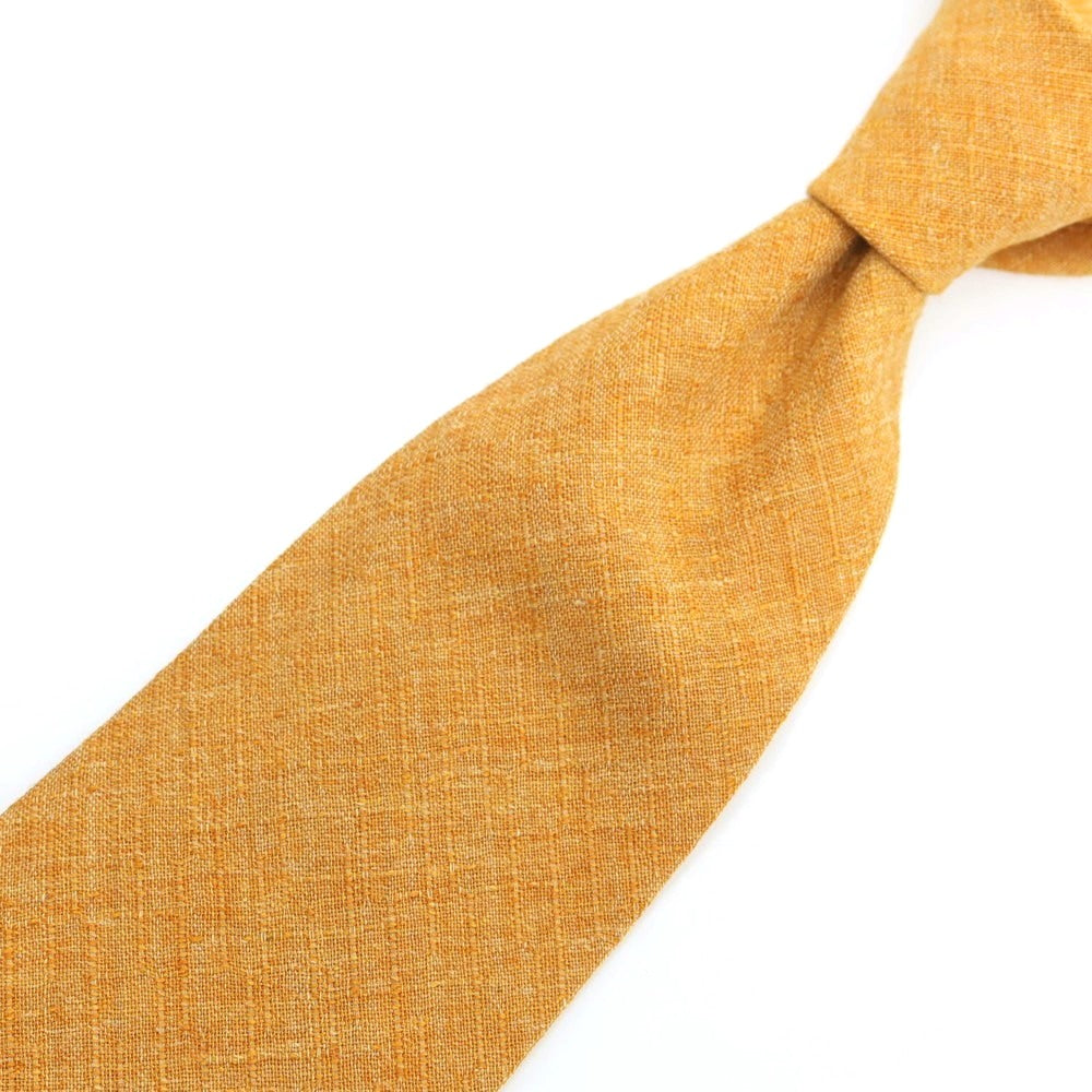【中古】マクミラン MACMILLAN リネン系 無地ネクタイ オレンジ【 状態ランクB 】【 メンズ 】