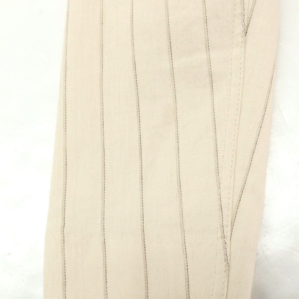 【中古】チルコロ1901 CIRCOLO 1901 リネンコットン ストライプ カジュアルジャケット クリーム【サイズ48】【 状態ランクB 】【 メンズ 】