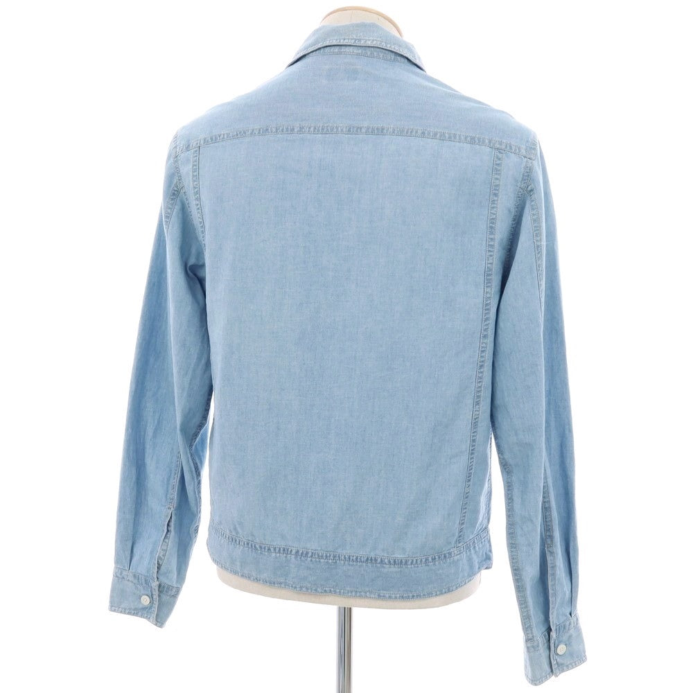 【中古】バグッタ Bagutta SHACKET シャンブレーコットン シャツブルゾン ライトブルー【 S 】【 状態ランクB 】【 メンズ 】