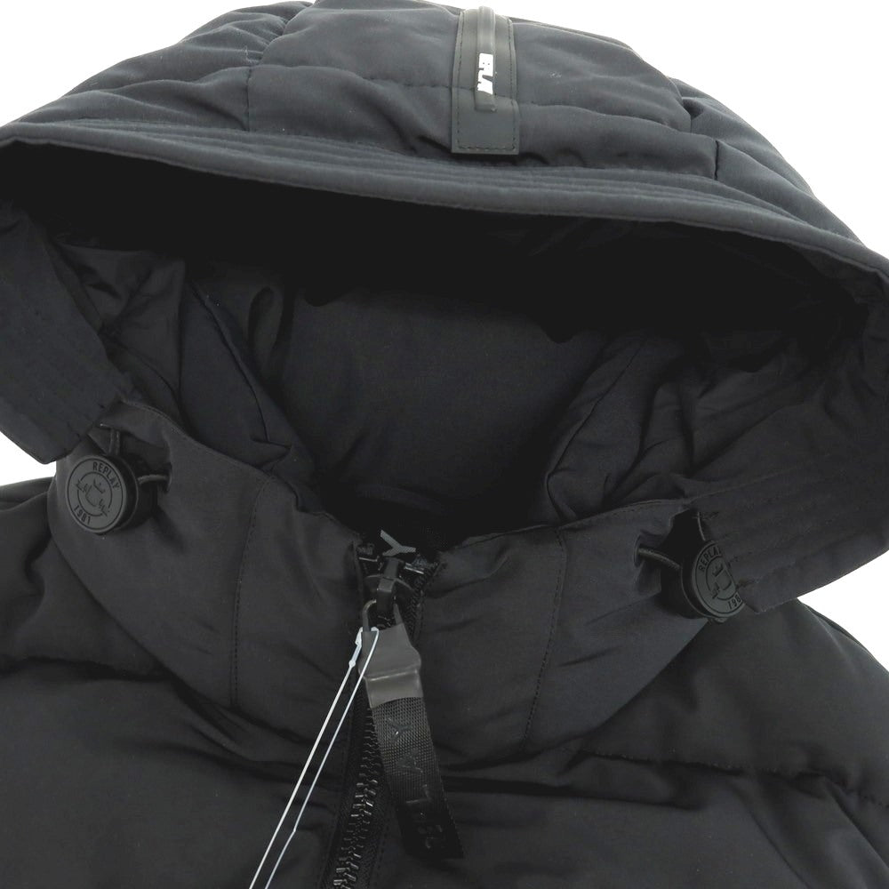 【中古】リプレイ REPLAY ポリエステル フーデッド 中綿ベスト ブルゾン ブラック【 S 】【 状態ランクB 】【 メンズ 】