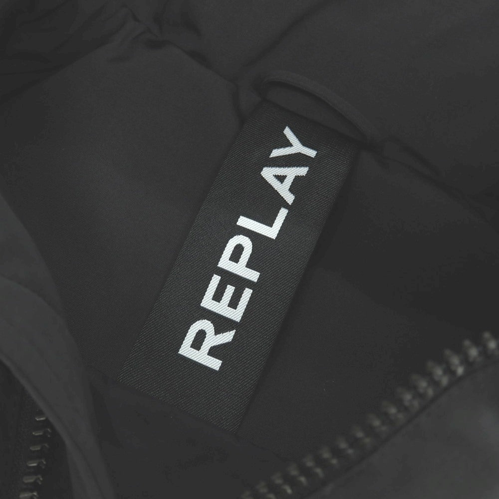 【中古】リプレイ REPLAY ポリエステル フーデッド 中綿ベスト ブルゾン ブラック【 S 】【 状態ランクB 】【 メンズ 】