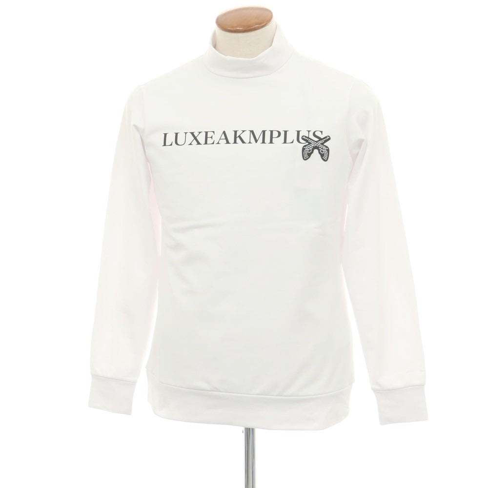 【中古】リュクスエイケイエムプラス LUXEAKMPLUS × roar ポリエステル ジャージー ハイネック 長袖Tシャツ ホワイト【サイズM(JPN)】【 状態ランクA 】【 メンズ 】