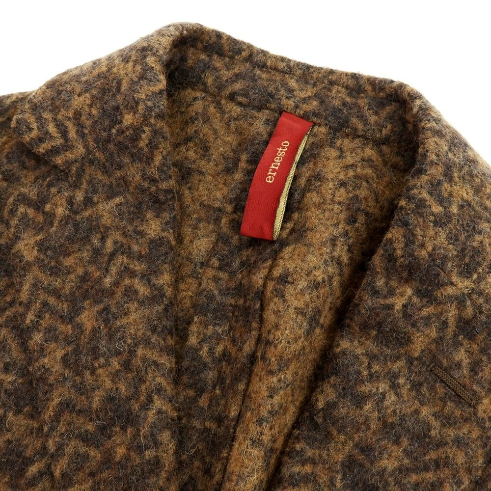 【中古】エルネスト ernesto GFB アルパカウールナイロン 2B カジュアルジャケット ブラウン【 46 】【 状態ランクB 】【 メンズ 】