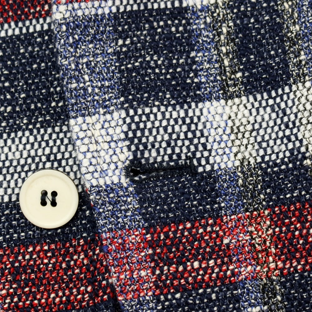 【中古】アルテア Altea COPPER ストレッチ コットンアクリルナイロン チェック 2B カジュアルジャケット ネイビーxレッド【サイズM】【 状態ランクB 】【 メンズ 】