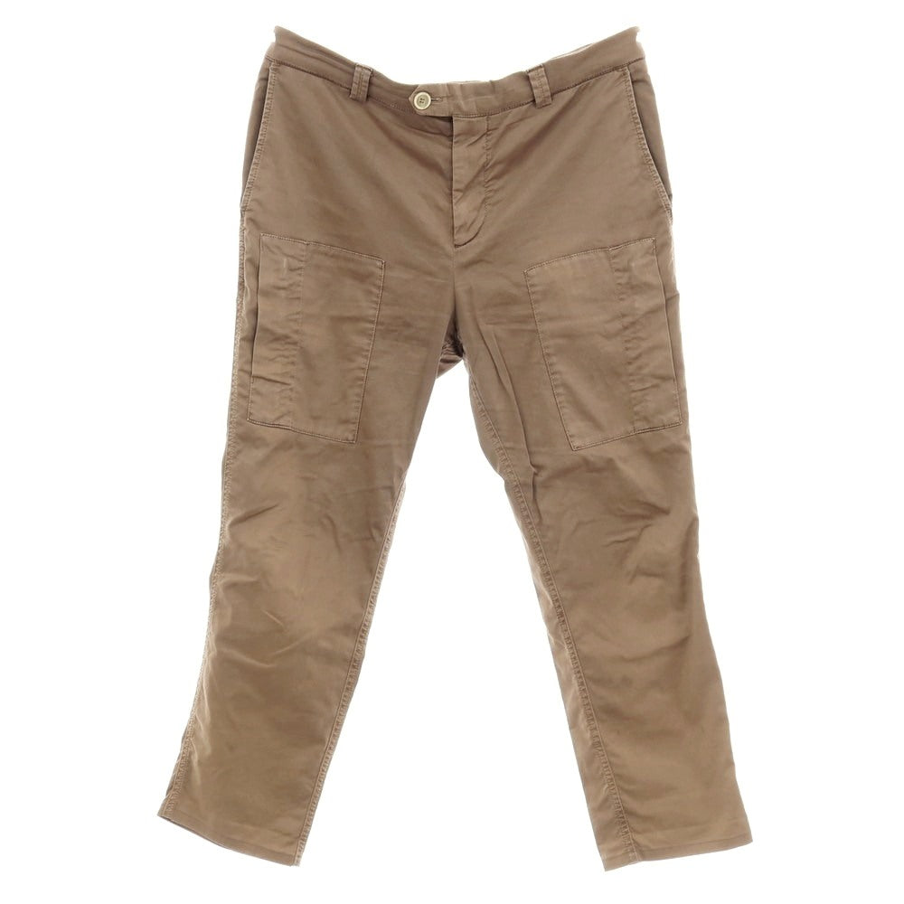 【中古】ブルネロクチネリ Brunello Cucinelli ストレッチ コットン カジュアルスラックスパンツ ブラウン【サイズ50】【 状態ランクC 】【 メンズ 】