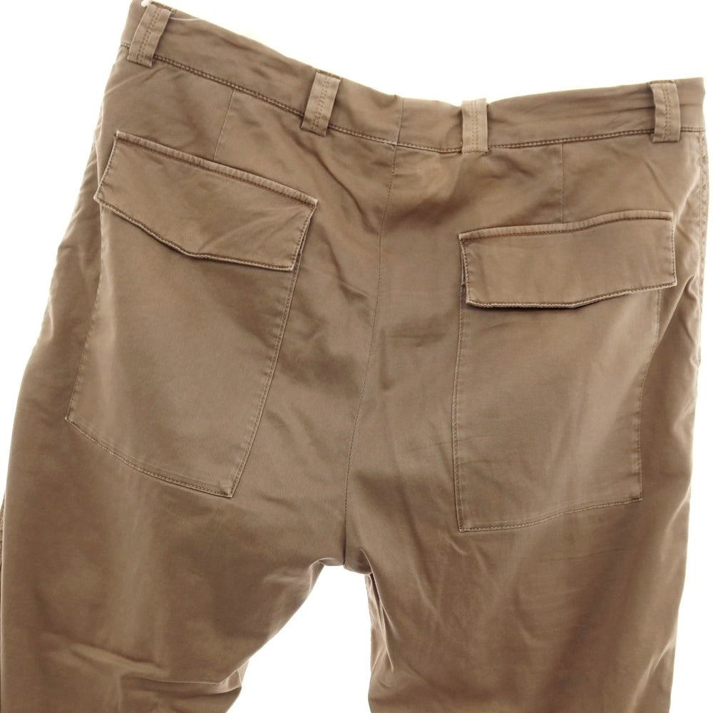 【中古】ブルネロクチネリ Brunello Cucinelli ストレッチ コットン カジュアルスラックスパンツ ブラウン【サイズ50】【 状態ランクC 】【 メンズ 】