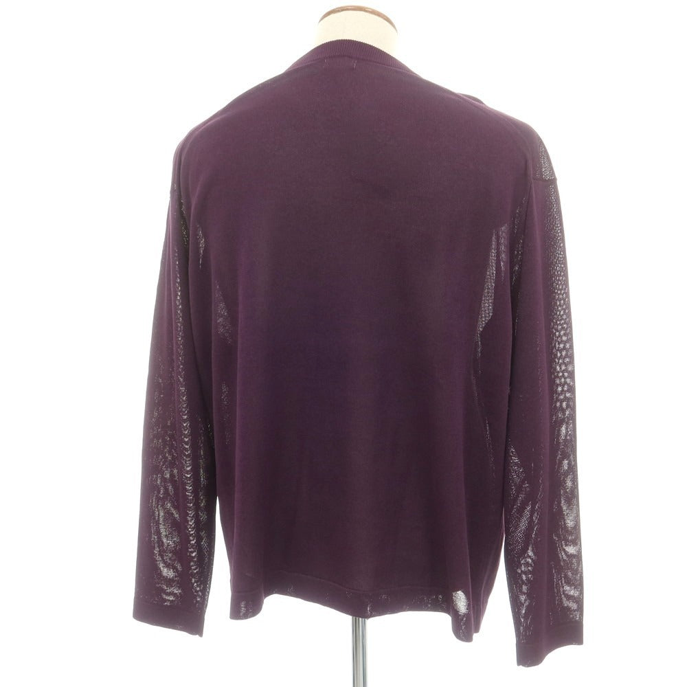 【中古】クレプスキュール crepuscule ポリエステル系 クルーネック プルオーバーニット パープル【 2 】【 状態ランクA 】【 メンズ 】