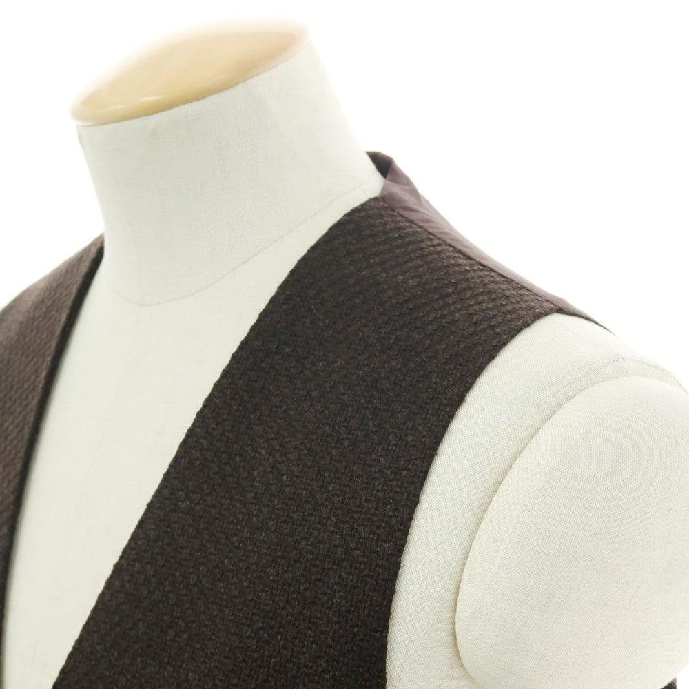 【中古】タリアトーレ TAGLIATORE BRIAN/F ウールポリウレタン カジュアル系ジレ ベスト ブラウン【 44 】【 状態ランクB 】【 メンズ 】