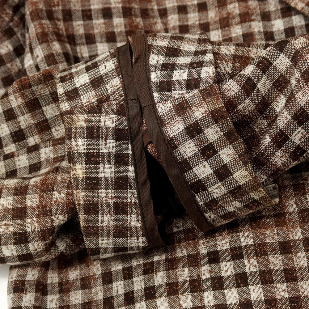 【中古】タリアトーレ TAGLIATORE ウールシルクリネン チェック カジュアルジャケット ブラウン【サイズ44】【 状態ランクC 】【 メンズ 】