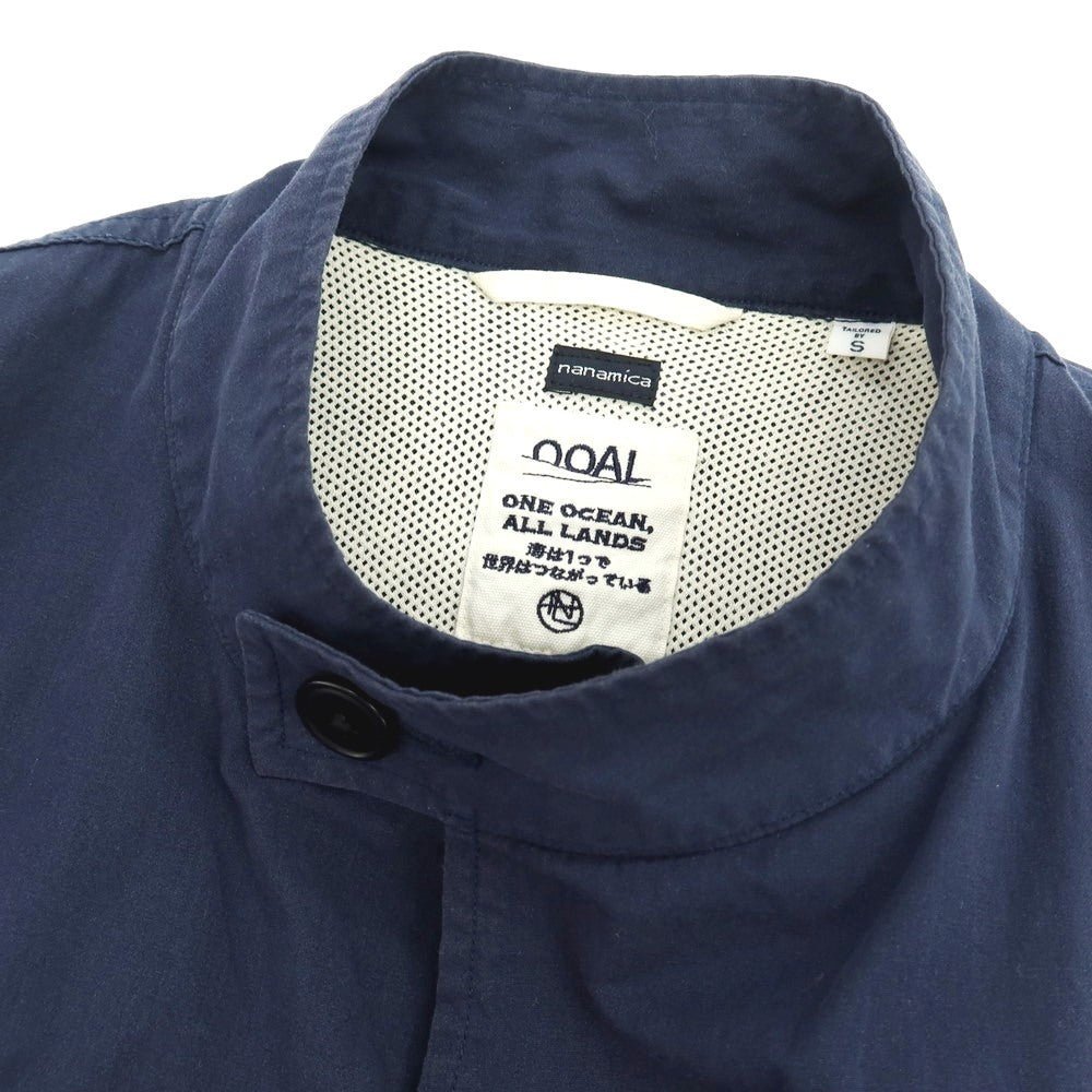 【中古】ナナミカ nanamica コットンポリエステル スタンドカラー ブルゾン ライトネイビー【 S 】【 状態ランクC 】【 メンズ 】