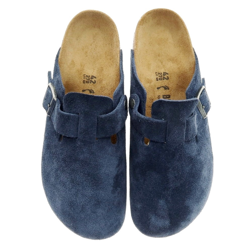 【中古】【未使用】ビルケンシュトック BIRKENSTOCK URBAN RESEARCH別注 BOSTON スエード サンダル ネイビー【 42 】【 状態ランクS 】【 メンズ 】