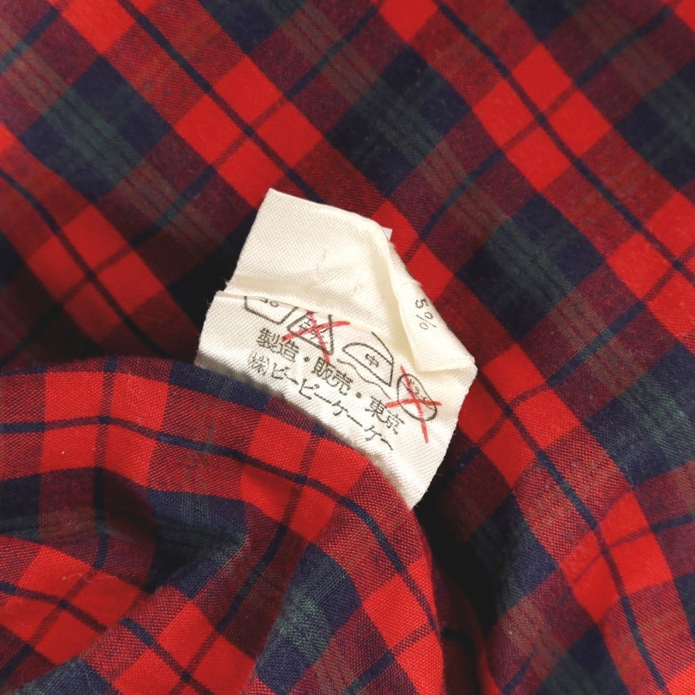 【中古】パパス PAPAS コットン ジップアップ スイングトップ レッド【サイズM】【 状態ランクC 】【 メンズ 】