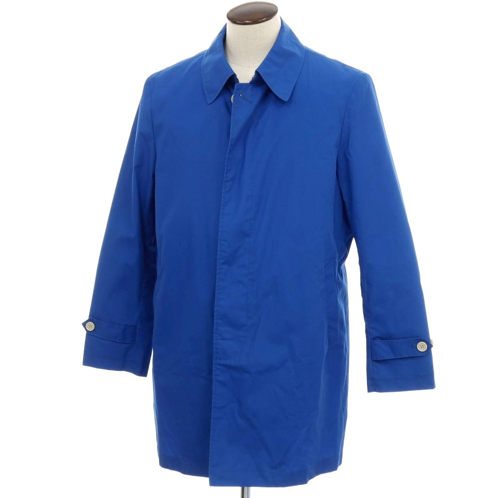 【中古】テイジンメンズショップ TEIJIN MENS SHOP ポリエステルコットン ステンカラーコート ブルー【サイズLL】【 状態ランクC 】【 メンズ 】