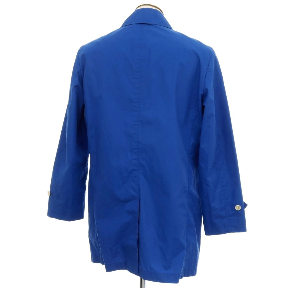【中古】テイジンメンズショップ TEIJIN MENS SHOP ポリエステルコットン ステンカラーコート ブルー【サイズLL】【 状態ランクC 】【 メンズ 】