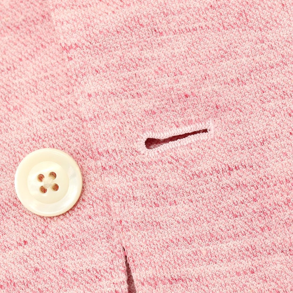 【中古】【未使用】ダックス DAKS リネンポリエステルコットン ジャージー 2B テーラードジャケット ピンク【サイズL】【 状態ランクS 】【 メンズ 】