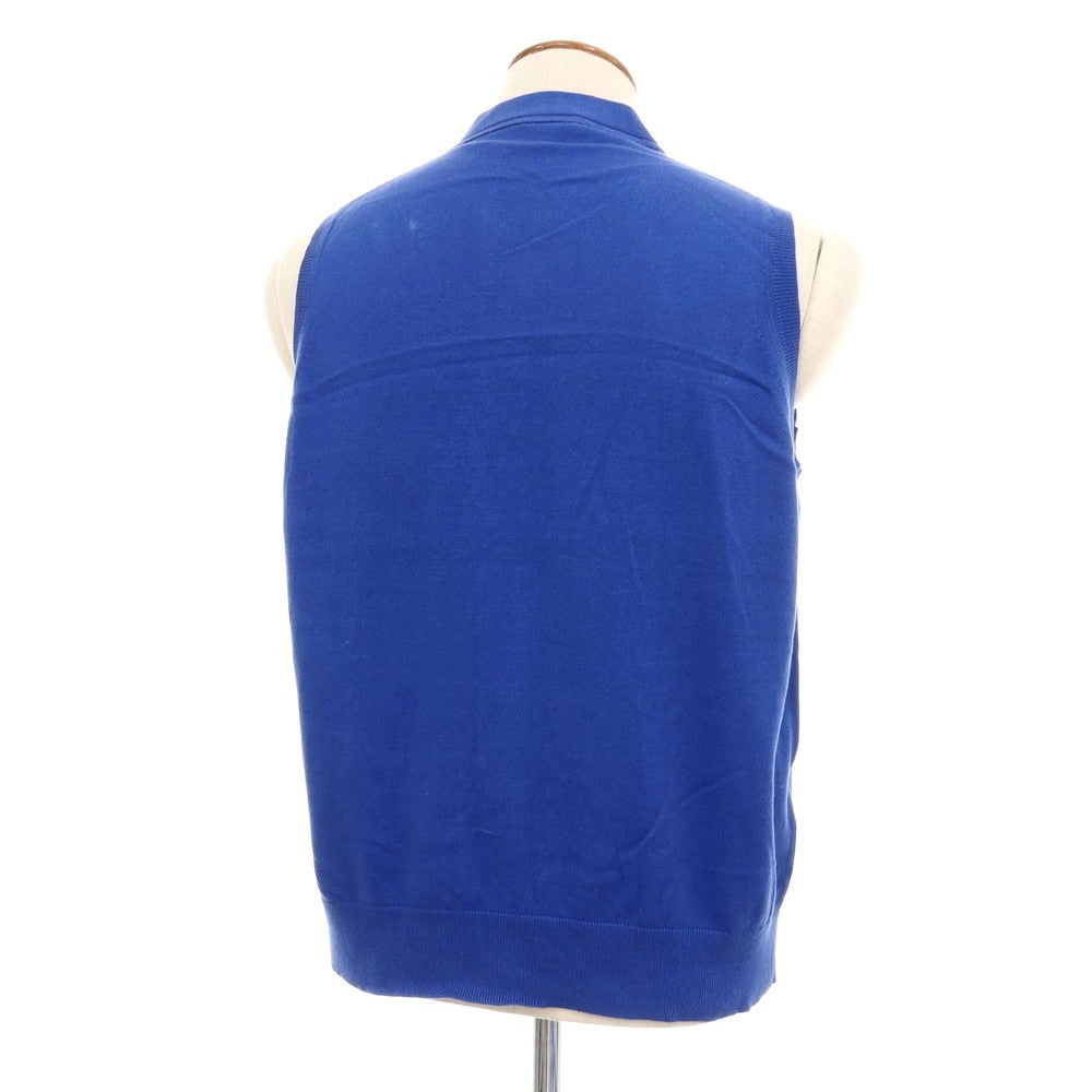 【中古】ビームスハート BEAMS HEART ハイゲージ コットンシルク ニットベスト ブルー【サイズXL】【 状態ランクB 】【 メンズ 】