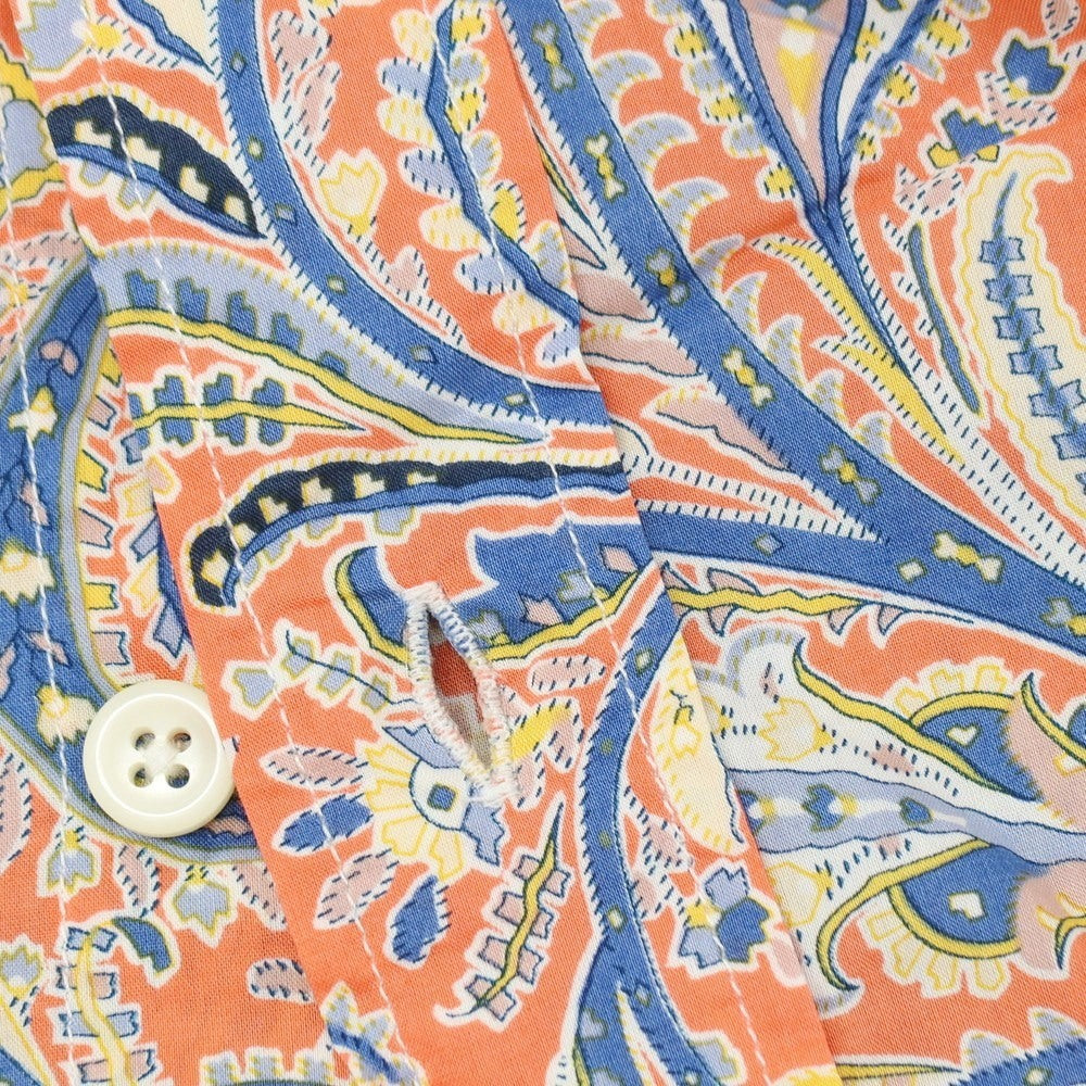 【中古】センティネル ディサイド SENTINEL DECIDE コットン ペイズリー プリント ボタンダウン 半袖シャツ オレンジ【サイズ50】【 状態ランクB 】【 メンズ 】