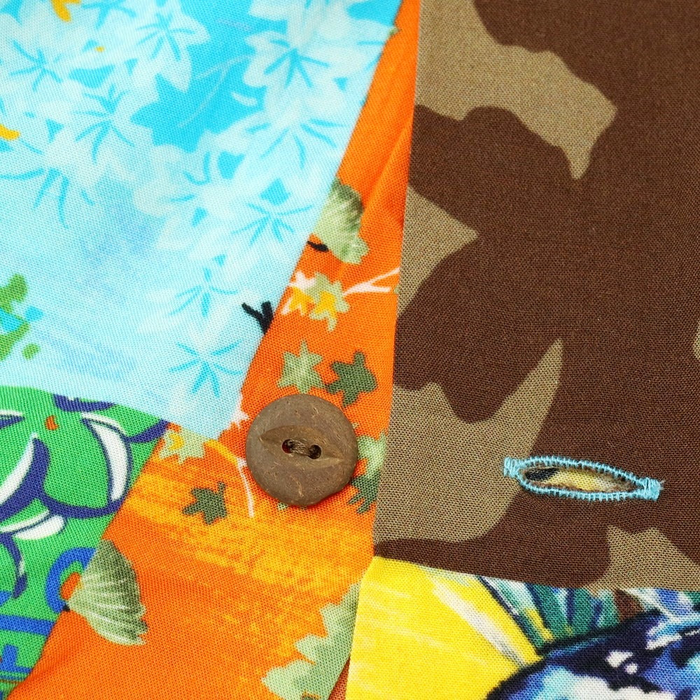 【中古】【未使用】ポロ ラルフローレン Polo Ralph Lauren レーヨン 総柄 プリント オープンカラー 半袖アロハシャツ マルチカラー【サイズM】【 状態ランクS 】【 メンズ 】