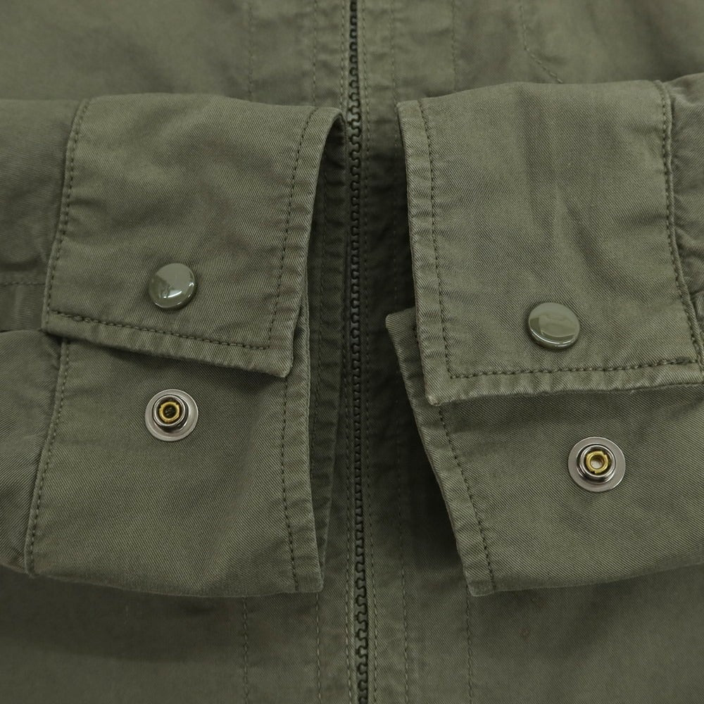 【中古】シーピーカンパニー C.P.Company コットン ジップアップ シャツブルゾン オリーブ【 M 】【 状態ランクC 】【 メンズ 】