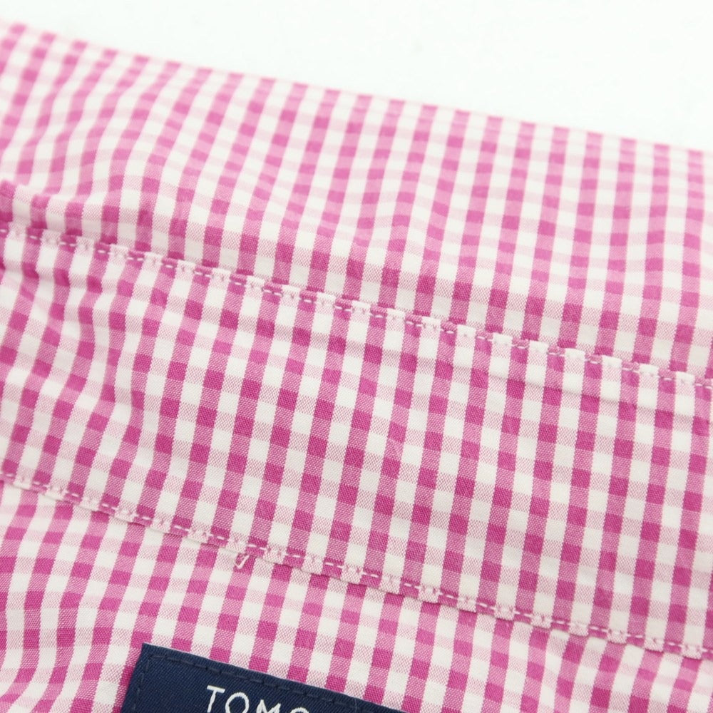 【中古】トゥモローランド TOMORROWLAND コットン ギンガムチェック カジュアルシャツ ピンクxホワイト【 S 】【 状態ランクB 】【 メンズ 】