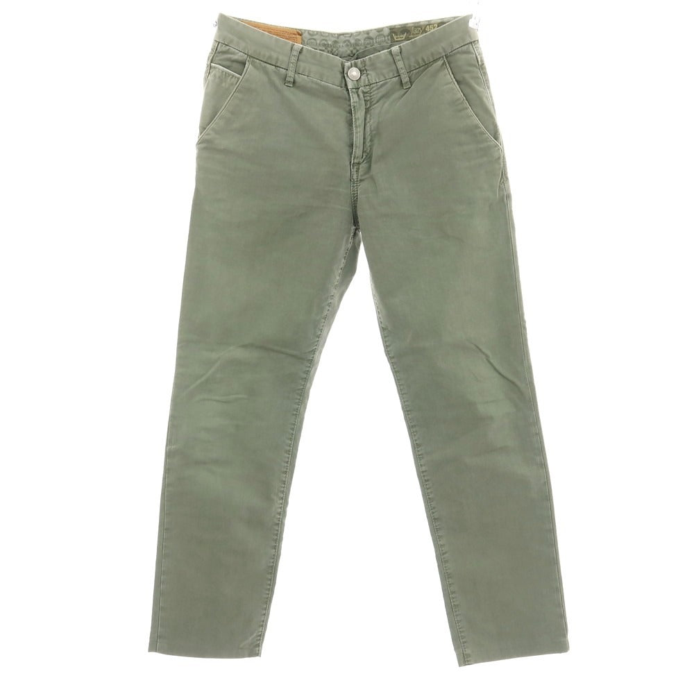 【中古】ケアレーベル Care label コットン カジュアルスラックスパンツ オリーブ【サイズ30】【 状態ランクC 】【 メンズ 】