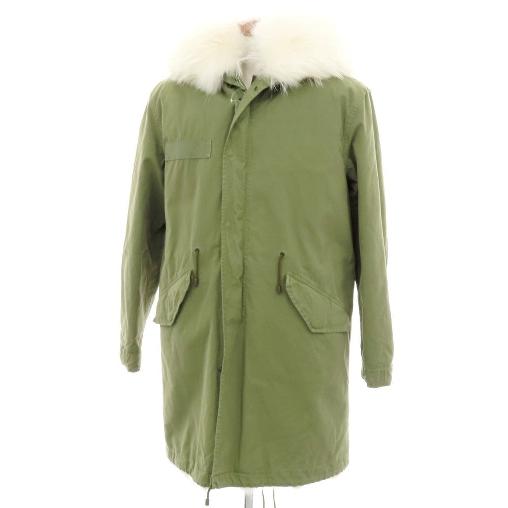 【中古】ミスターアンドミセスイタリー MR&MRS ITALY コットン ファーライナー モッズコート オリーブ【 M 】【 状態ランクB 】【 メンズ 】