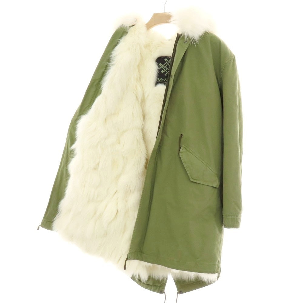 【中古】ミスターアンドミセスイタリー MR&MRS ITALY コットン ファーライナー モッズコート オリーブ【 M 】【 状態ランクB 】【 メンズ 】