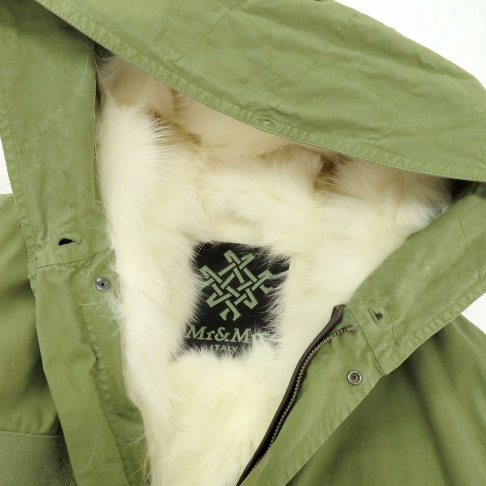 【中古】ミスターアンドミセスイタリー MR&MRS ITALY コットン ファーライナー モッズコート オリーブ【 M 】【 状態ランクB 】【 メンズ 】