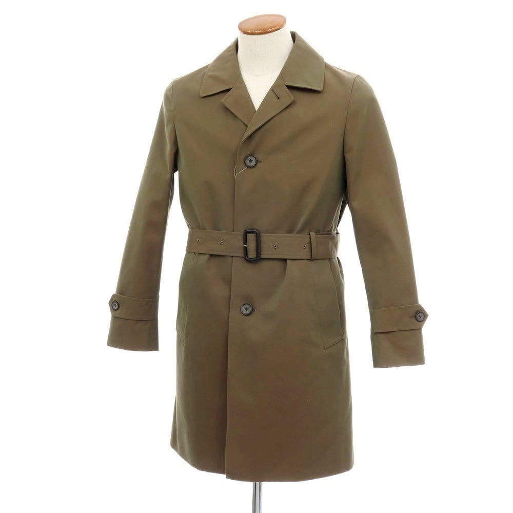 【中古】グローバルスタイル GLOBAL STYLE コットン 玉虫 ステンカラーコート オリーブ系【サイズ表記なし(M位)】【 状態ランクB 】【 メンズ 】