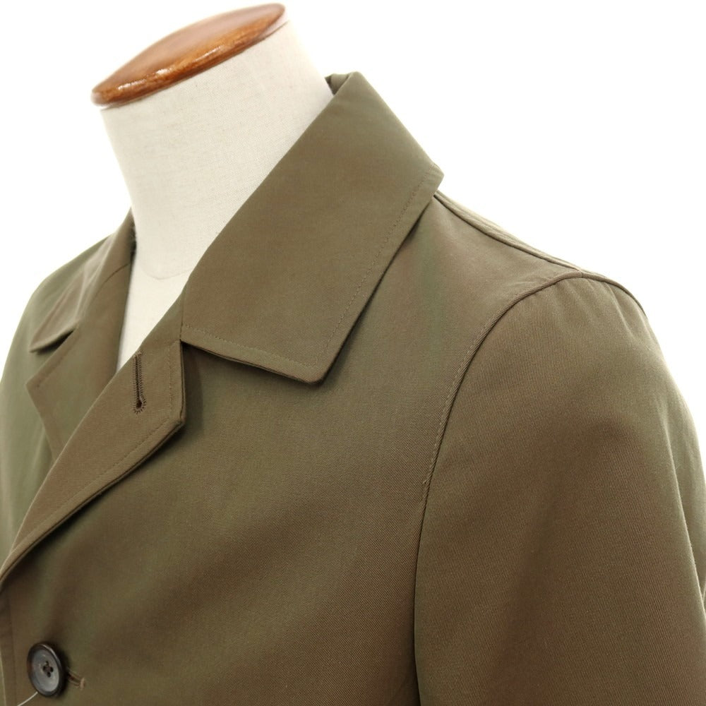 【中古】グローバルスタイル GLOBAL STYLE コットン 玉虫 ステンカラーコート オリーブ系【サイズ表記なし(M位)】【 状態ランクB 】【 メンズ 】