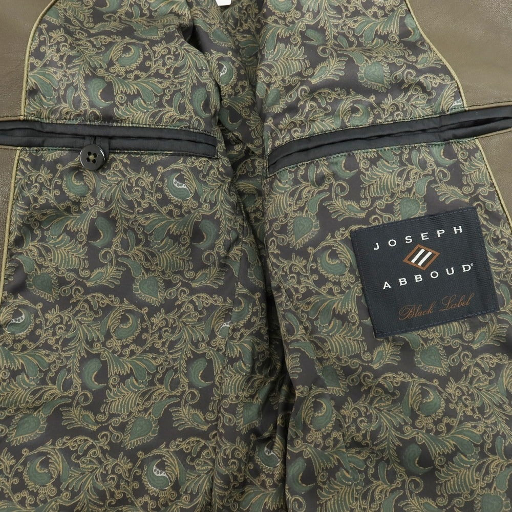 【中古】【未使用】ジョセフアブード JOSEPH ABBOUD シープレザー 2B カジュアルジャケット カーキブラウン【 M 】【 状態ランクS 】【 メンズ 】
