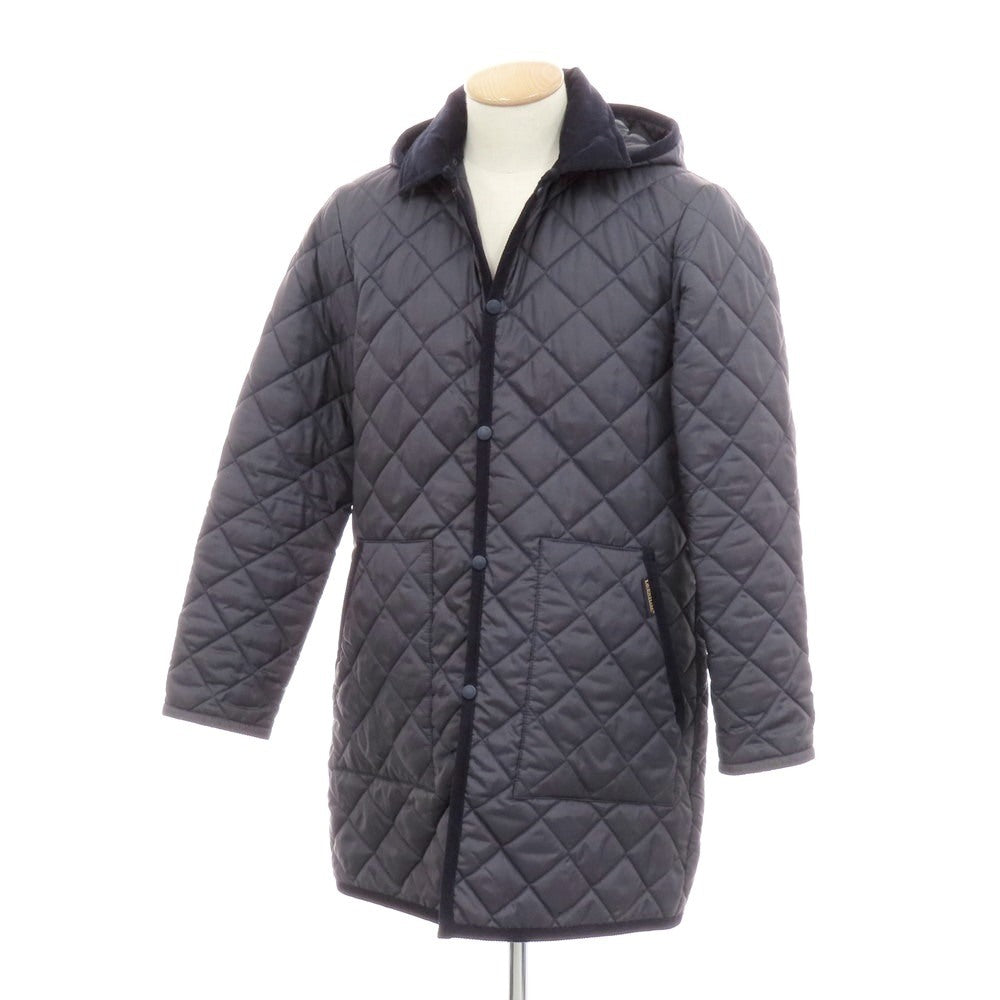 【中古】ラベンハム LAVENHAM ポリエステル 中綿入り キルティングコート ネイビー【 36 】【 状態ランクB 】【 メンズ 】
