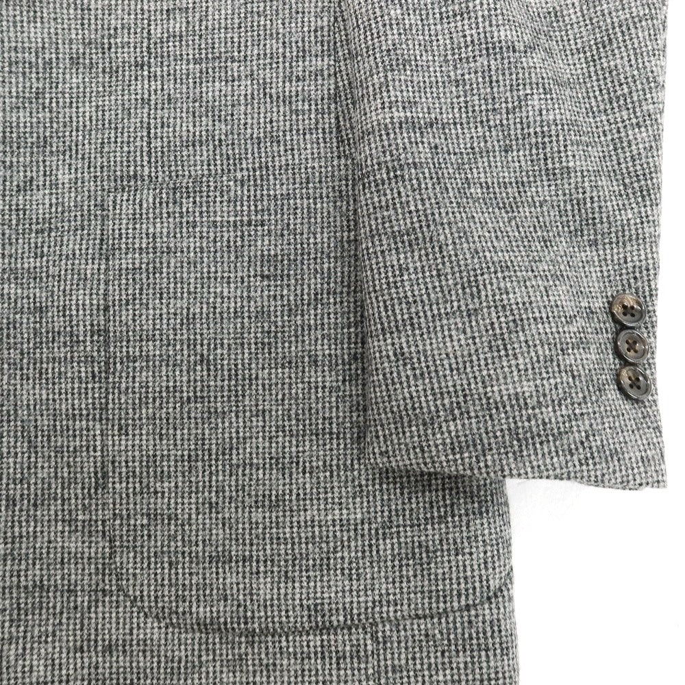 【中古】シップス SHIPS ウールナイロン ハウンドトゥース 2B テーラードジャケット ブラックxホワイト【 S 】【 状態ランクB 】【 メンズ 】