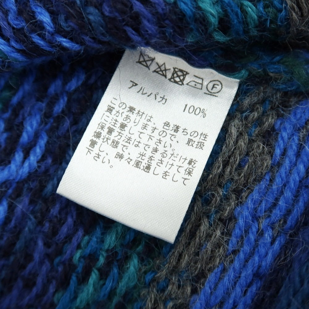 【中古】ラファモリーナ RAffa MOLINA アルパカ フェアアイル柄 ニットベスト ネイビー系【 S 】【 状態ランクB 】【 メンズ 】