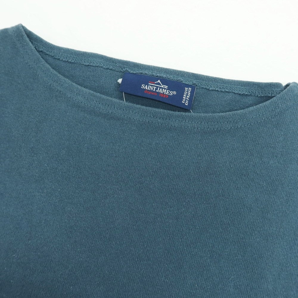【中古】セントジェームス SAINT JAMES コットン バスクシャツ ブルーグリーン系【 3 】【 状態ランクC 】【 メンズ 】