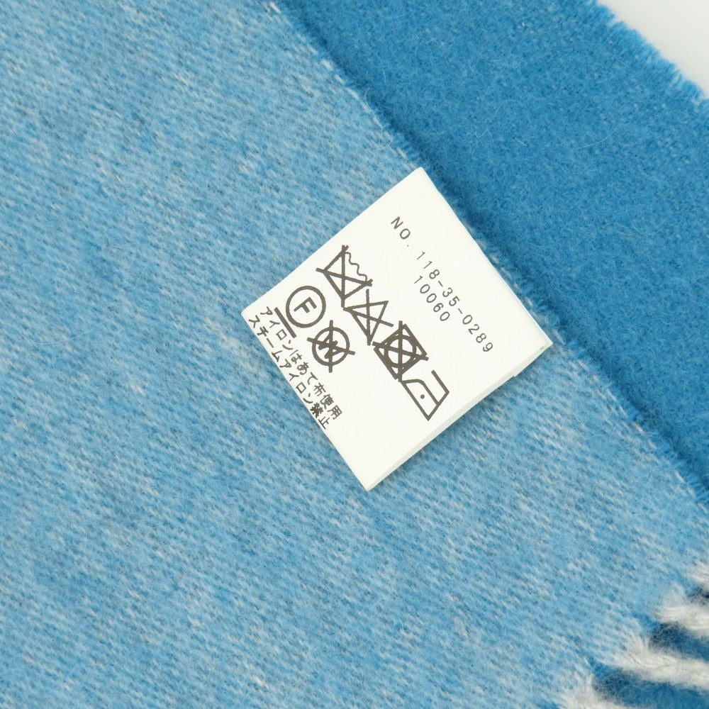 【中古】シップス SHIPS カシミヤ マフラー ライトブルー【 状態ランクB 】【 メンズ 】