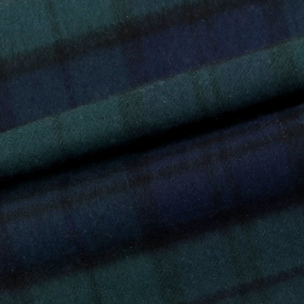 【中古】シップス SHIPS カシミヤ チェック マフラー ネイビーxグリーン【 状態ランクB 】【 メンズ 】