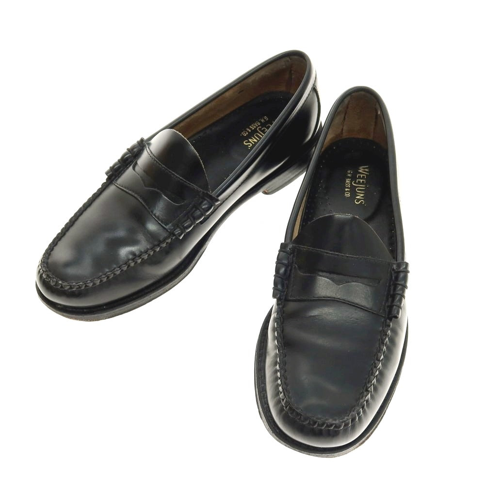 【中古】ジーエイチバス G.H.BASS&CO. WEEJUNS ペニーローファー ブラック【 UK6 1/2 】【 状態ランクC 】【 メンズ 】