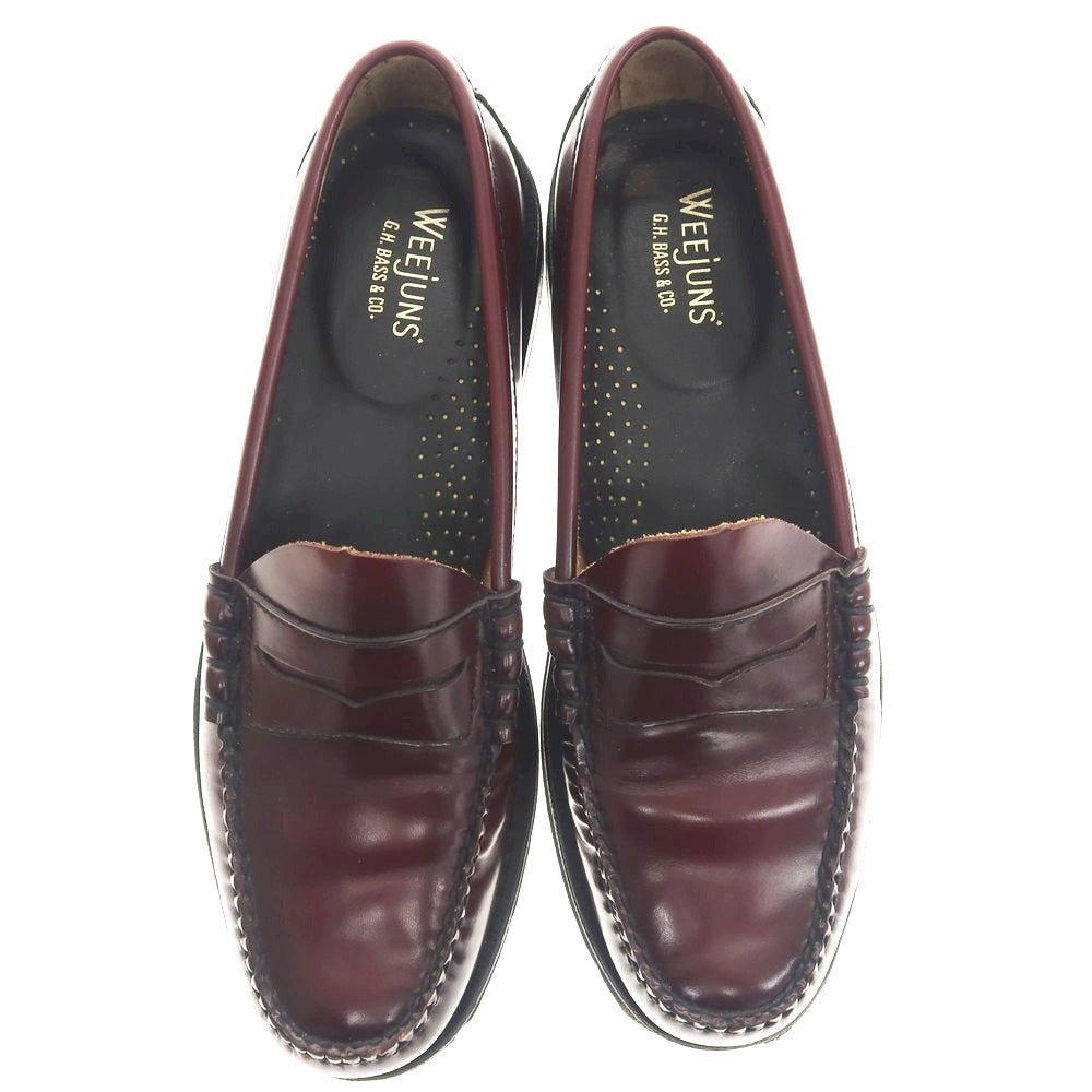 【中古】ジーエイチバス G.H.BASS&CO. WEEJUNS コインローファー バーガンディ【 UK6.5 】【 状態ランクC 】【 メンズ 】