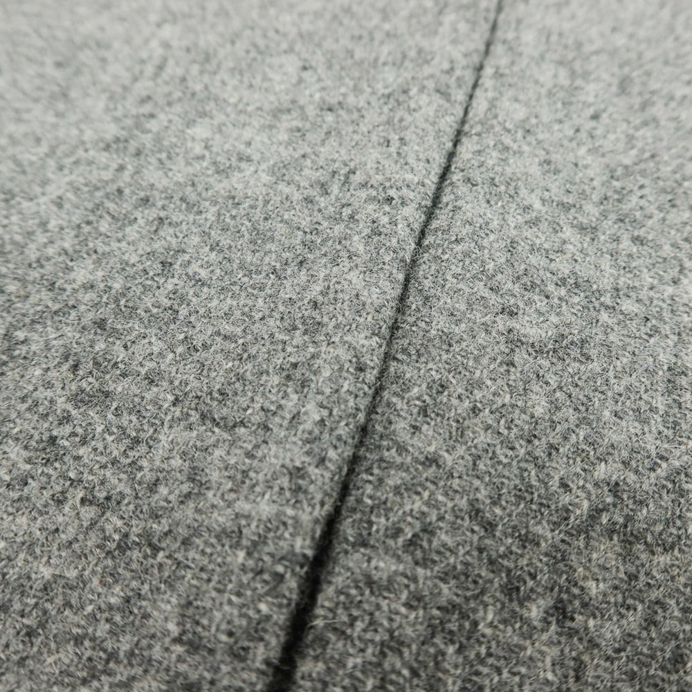 【中古】アンベル AMBELL ウール ツイード ボタンレス ノーカラージャケット グレー【 48 】【 状態ランクA 】【 メンズ 】