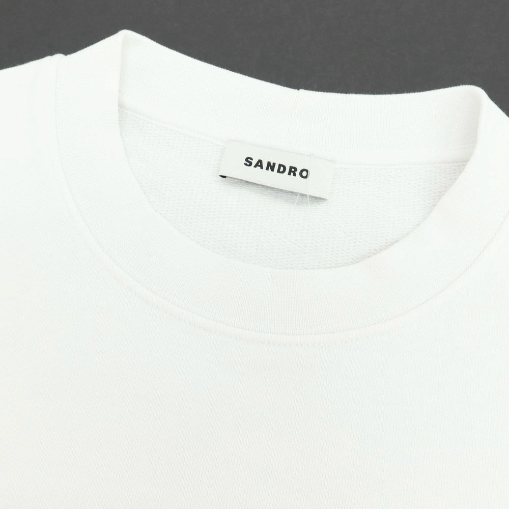 【中古】サンドロ sandro コットン スウェット ホワイト【 S 】【 状態ランクB 】【 メンズ 】