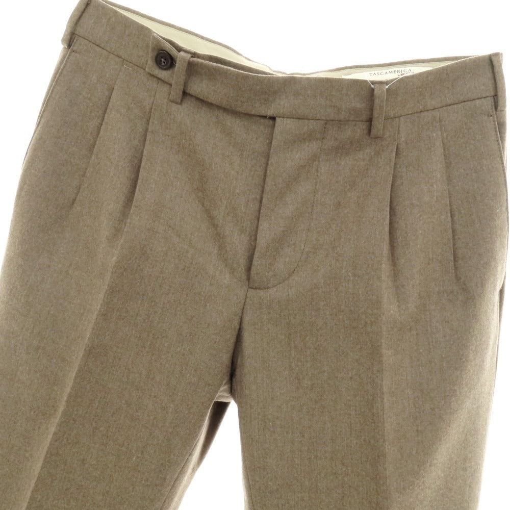 【中古】ベルウィッチ BERWICH ウールカシミヤ ドレススラックスパンツ ブラウン系【 46 】【 状態ランクA 】【 メンズ 】