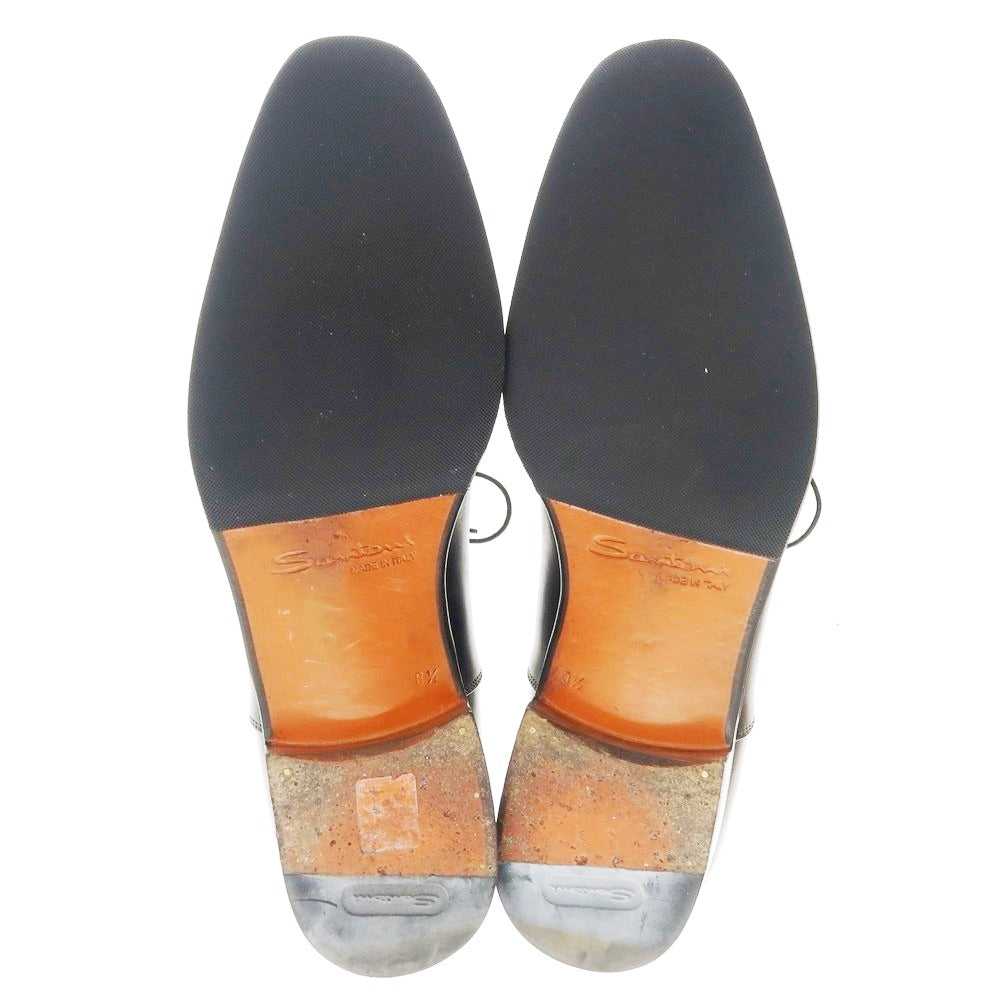【中古】サントーニ Santoni ストレートチップ ドレスシューズ ブラック【 8 1/2 】【 状態ランクB 】【 メンズ 】